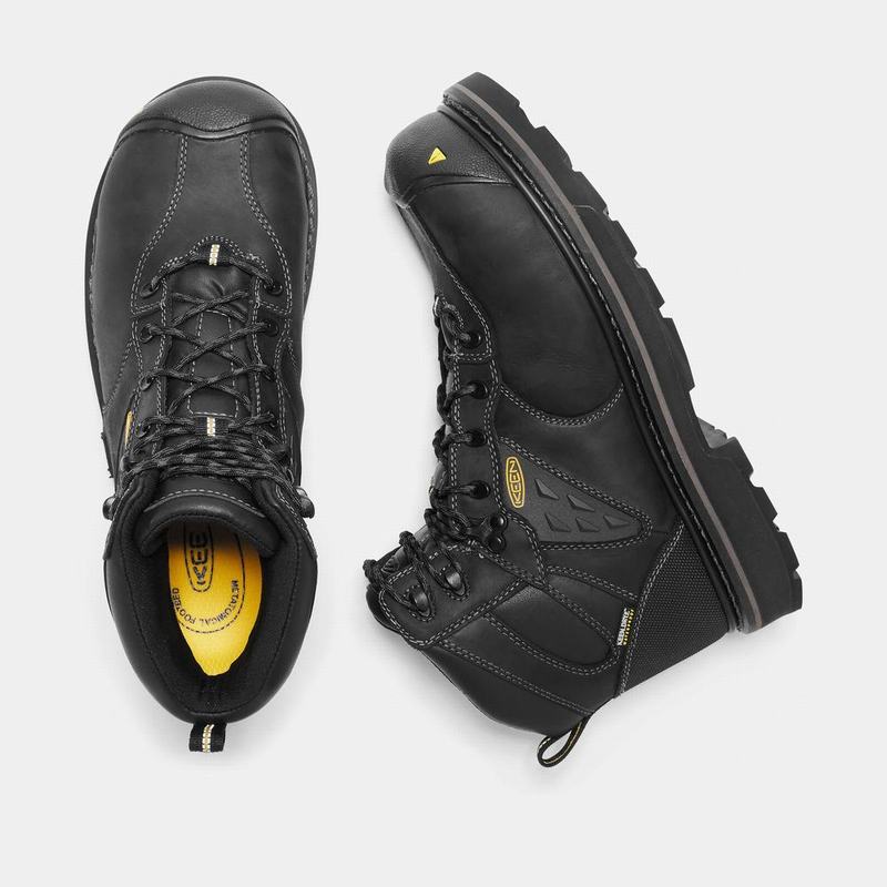 Keen Tacoma Waterproof Composite Toe Mens Work Boots Black Online Sale (9268-LNTKB)